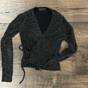 Sparkly urban outfitters tie top